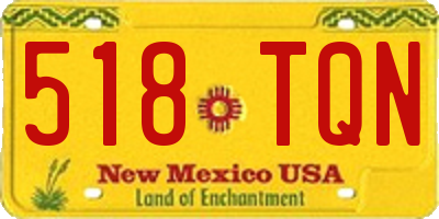 NM license plate 518TQN