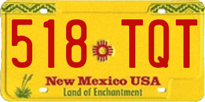 NM license plate 518TQT