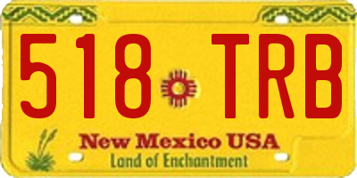 NM license plate 518TRB