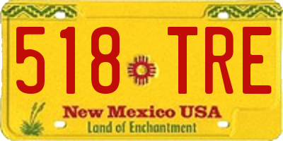 NM license plate 518TRE