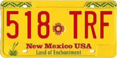 NM license plate 518TRF