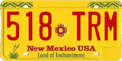 NM license plate 518TRM
