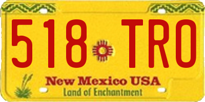 NM license plate 518TRO