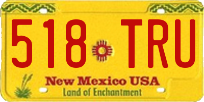 NM license plate 518TRU