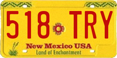 NM license plate 518TRY