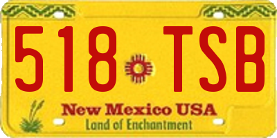 NM license plate 518TSB