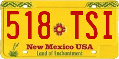 NM license plate 518TSI