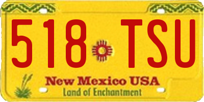 NM license plate 518TSU