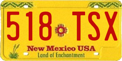 NM license plate 518TSX