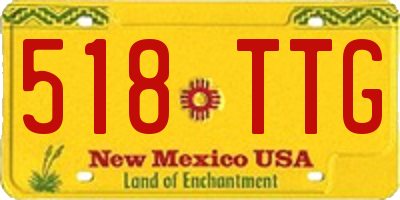 NM license plate 518TTG