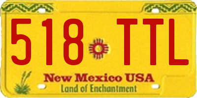 NM license plate 518TTL