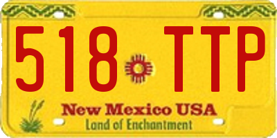 NM license plate 518TTP