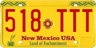 NM license plate 518TTT