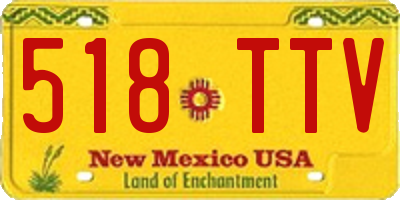 NM license plate 518TTV
