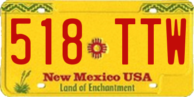 NM license plate 518TTW
