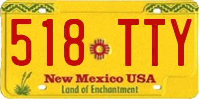 NM license plate 518TTY
