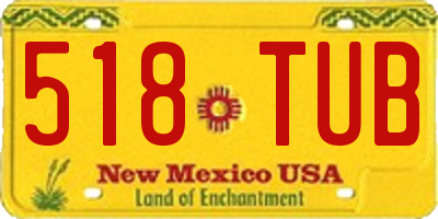 NM license plate 518TUB