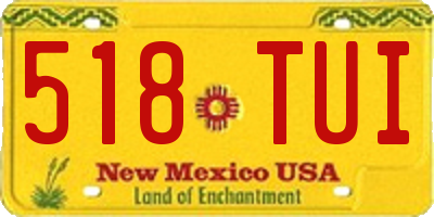 NM license plate 518TUI