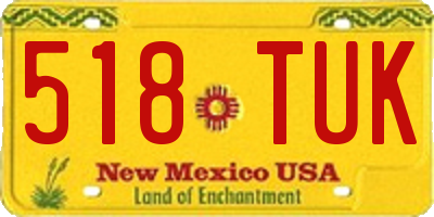 NM license plate 518TUK