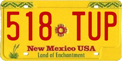 NM license plate 518TUP