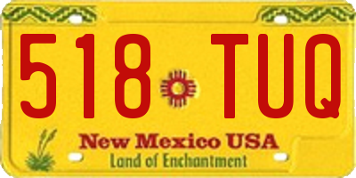 NM license plate 518TUQ