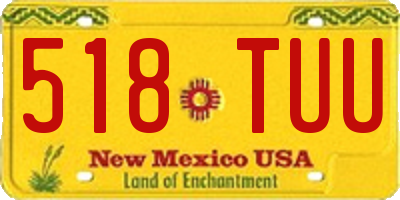 NM license plate 518TUU