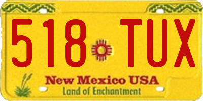 NM license plate 518TUX
