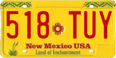 NM license plate 518TUY