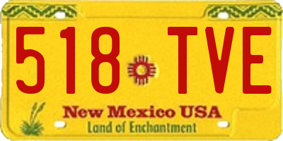 NM license plate 518TVE