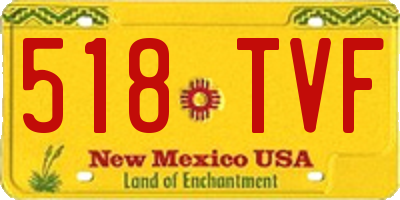 NM license plate 518TVF