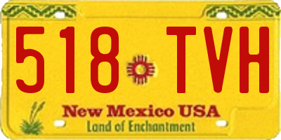 NM license plate 518TVH