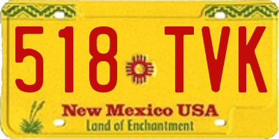 NM license plate 518TVK