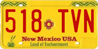 NM license plate 518TVN