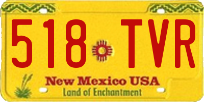NM license plate 518TVR