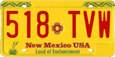 NM license plate 518TVW
