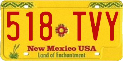 NM license plate 518TVY