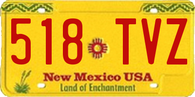 NM license plate 518TVZ