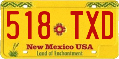 NM license plate 518TXD