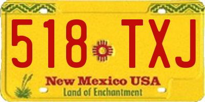 NM license plate 518TXJ