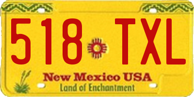 NM license plate 518TXL