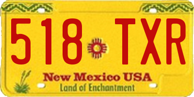 NM license plate 518TXR