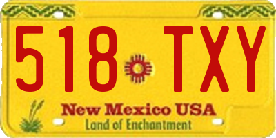 NM license plate 518TXY
