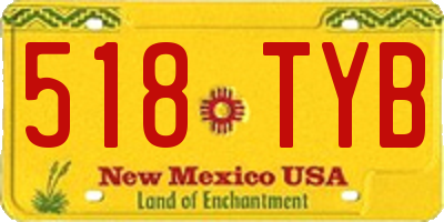 NM license plate 518TYB
