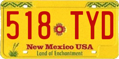 NM license plate 518TYD