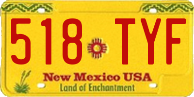 NM license plate 518TYF