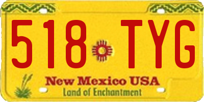 NM license plate 518TYG