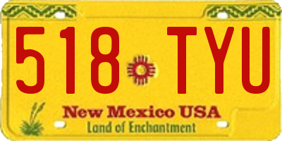 NM license plate 518TYU