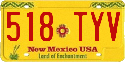 NM license plate 518TYV