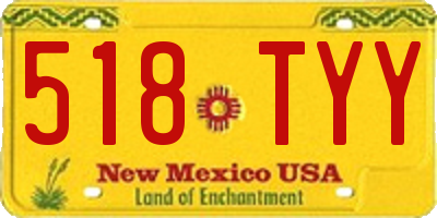 NM license plate 518TYY