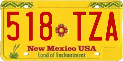 NM license plate 518TZA